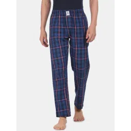 U.S. Polo Assn. Blue Cotton Regular Fit Checks Lounge Pants-picture-36