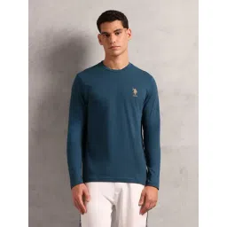 U.S. Polo Assn. Blue Cotton Regular Fit Lounge T-Shirt-picture-41