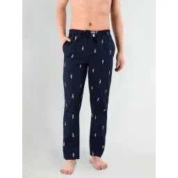 U.S. Polo Assn. Blue Cotton Regular Fit Printed Lounge Pants-picture-38
