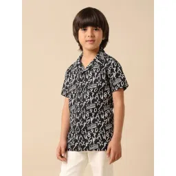 U.S. Polo Assn. Boys Black Printed Shirt-picture-38