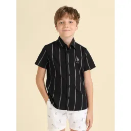 U.S. Polo Assn. Boys Black Regular Fit Shirts-picture-20