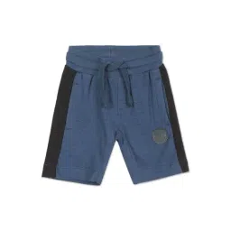 U.S. Polo Assn. Boys Blue & Black Cotton Color Block Shorts-picture-38