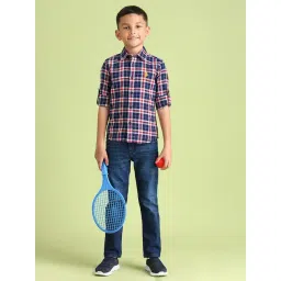 U.S. Polo Assn. Boys Blue Cotton Checks Shirt-picture-15