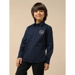 U.S. Polo Assn. Boys Blue Cotton Logo Shirt-picture-26