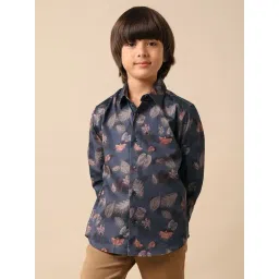 U.S. Polo Assn. Boys Blue Cotton Printed Shirt-picture-32