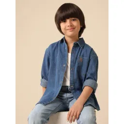 U.S. Polo Assn. Boys Blue Cotton Shirt-picture-19