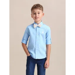 U.S. Polo Assn. Boys Blue Cotton Shirt-picture-23