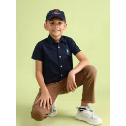 U.S. Polo Assn. Boys Blue Cotton Shirt image 1