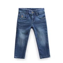 U.S. Polo Assn. Boys Blue Solid Jeans image 1