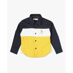 u.s. polo assn. Boys Colourblock Regular Fit Oxford Shirt-picture-35