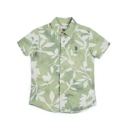 u.s. polo assn. Boys Floral Print Regular Fit Shirt-picture-11