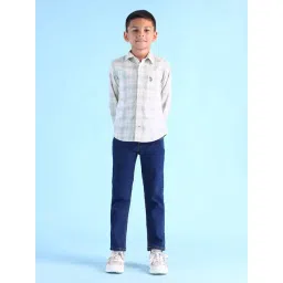 U.S. Polo Assn. Boys Green Cotton Plaid Shirt-picture-41