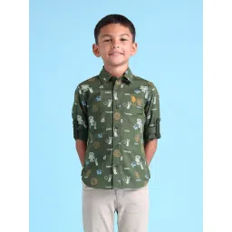 U.S. Polo Assn. Boys Green Full Sleeves Shirt-picture-44