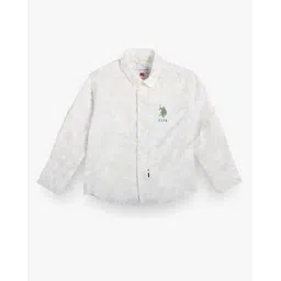 u.s. polo assn. Boys Leaf Print Regular Fit Shirt-picture-48
