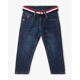 u.s. polo assn. Boys Lightly Washed Slim Fit Jeans with Belt-picture-37