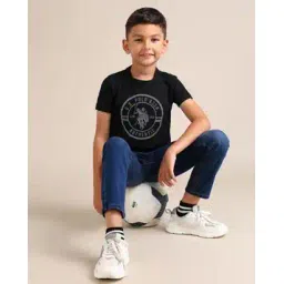 u.s. polo assn. Boys Logo Print Regular Fit Crew-Neck T-Shirt-picture-24