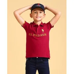 u.s. polo assn. Boys Logo Print Regular Fit Polo T-Shirt-picture-37