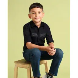 u.s. polo assn. Boys Logo Print Regular Fit Shirt-picture-14