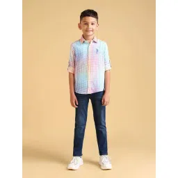 U.S. Polo Assn. Boys Multicolor Cotton Checks Full Sleeves Shirts-picture-23