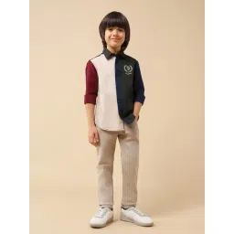 U.S. Polo Assn. Boys Multicolored Cotton Color Block Shirt-picture-47