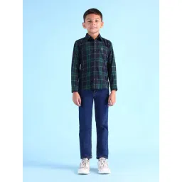 U.S. Polo Assn. Boys Navy Cotton Plaid Shirt-picture-37