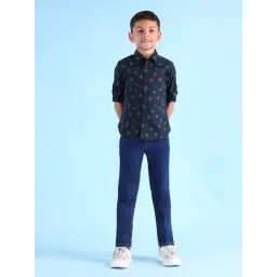 U.S. Polo Assn. Boys Navy Cotton Plaid Shirt-picture-49