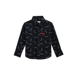 U.S. Polo Assn. Boys Navy Printed Full Sleeves Shirt-picture-45