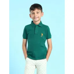U.S. Polo Assn. Boys Olive Solid Polo T-shirt-picture-16