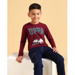 u.s. polo assn. Boys Printed Regular Fit Crew-Neck T-Shirt-picture-40