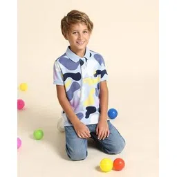 u.s. polo assn. Boys Printed Regular Fit Polo T-Shirt with Short Sleeves-picture-33