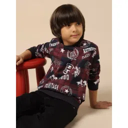 U.S. Polo Assn. Boys Red Cotton Printed Sweatshirt-picture-36