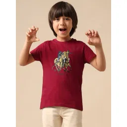 U.S. Polo Assn. Boys Red Cotton Printed T-Shirt-picture-38