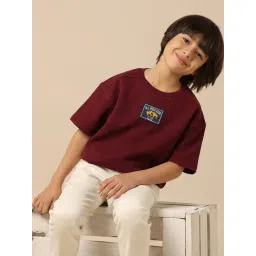 U.S. Polo Assn. Boys Red Cotton Textured T-Shirt-picture-41