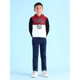 U.S. Polo Assn. Boys Red Full Sleeves Hooded Sweatshirt-picture-40