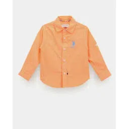 u.s. polo assn. Boys Regular Fit Cotton Shirt with Embroidered Logo-picture-16