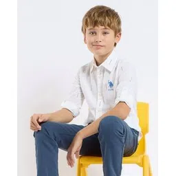 u.s. polo assn. Boys Regular Fit Shirt with Embroidered Logo-picture-23