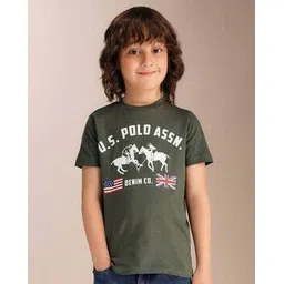 u.s. polo assn. Boys Typographic Print Regular Fit Crew-Neck T-Shirt-picture-25