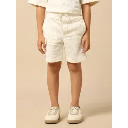 U.S. Polo Assn. Boys White Cotton Embossed Shorts-picture-15