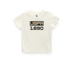 U.S. Polo Assn. Boys White Cotton Printed T-Shirt-picture-37