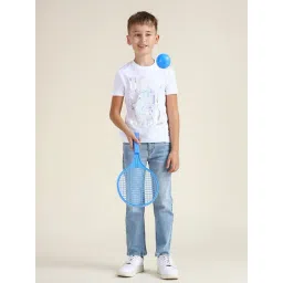 U.S. Polo Assn. Boys White Cotton Printed T-Shirt-picture-24