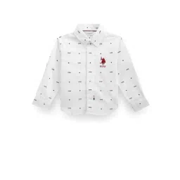 U.S. Polo Assn. Boys White Printed Full Sleeves Shirt-picture-33