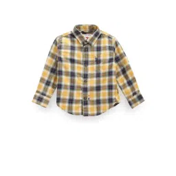 U.S. Polo Assn. Boys Yellow & Green Cotton Chequered Full Sleeves Shirt-picture-38