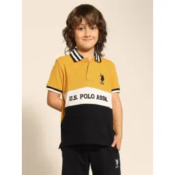 U.S. Polo Assn. Boys Yellow Cotton Logo Polo T-Shirt-picture-48