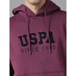 U.S. Polo Assn. Brand Logo Applique Detail Hooded Fleece Pullover image 3