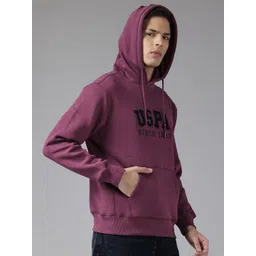 U.S. Polo Assn. Brand Logo Applique Detail Hooded Fleece Pullover image 4