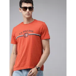 U.S. Polo Assn. Brand Logo Printed Pure Cotton Slim Fit T-shirt-picture-34