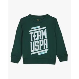 u.s. polo assn. Brand Print Sweatshirt with Ribbed Hem-picture-24