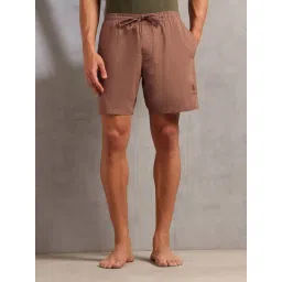 U.S. Polo Assn. Brown Cotton Regular Fit Lounge Shorts-picture-22