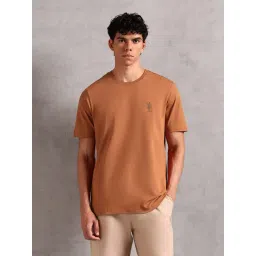 U.S. Polo Assn. Brown Cotton Regular Fit Lounge T-Shirt-picture-18