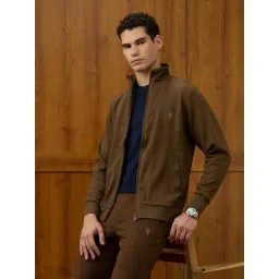 U.S. Polo Assn. Brown Regular Fit Self Design Sweatshirt-picture-34